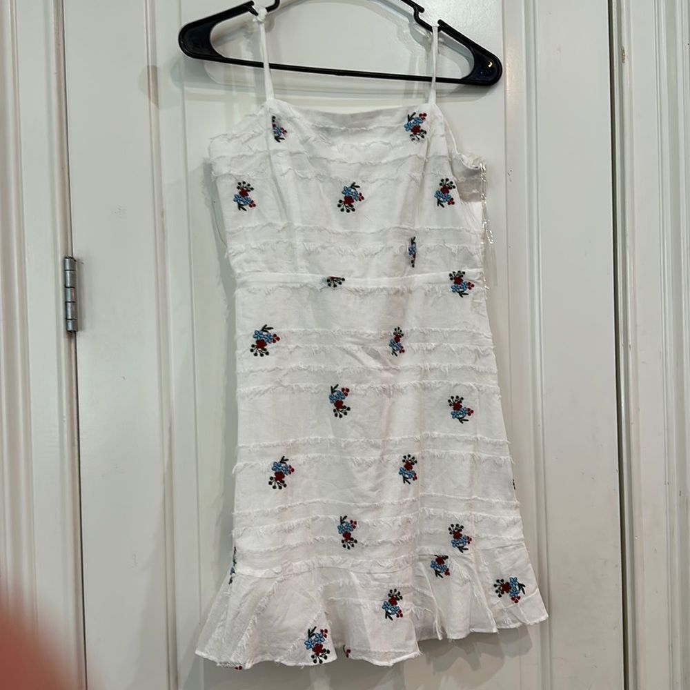 GIANNI BINI WHITE COTTON DRESS GREAT USED CONDITION